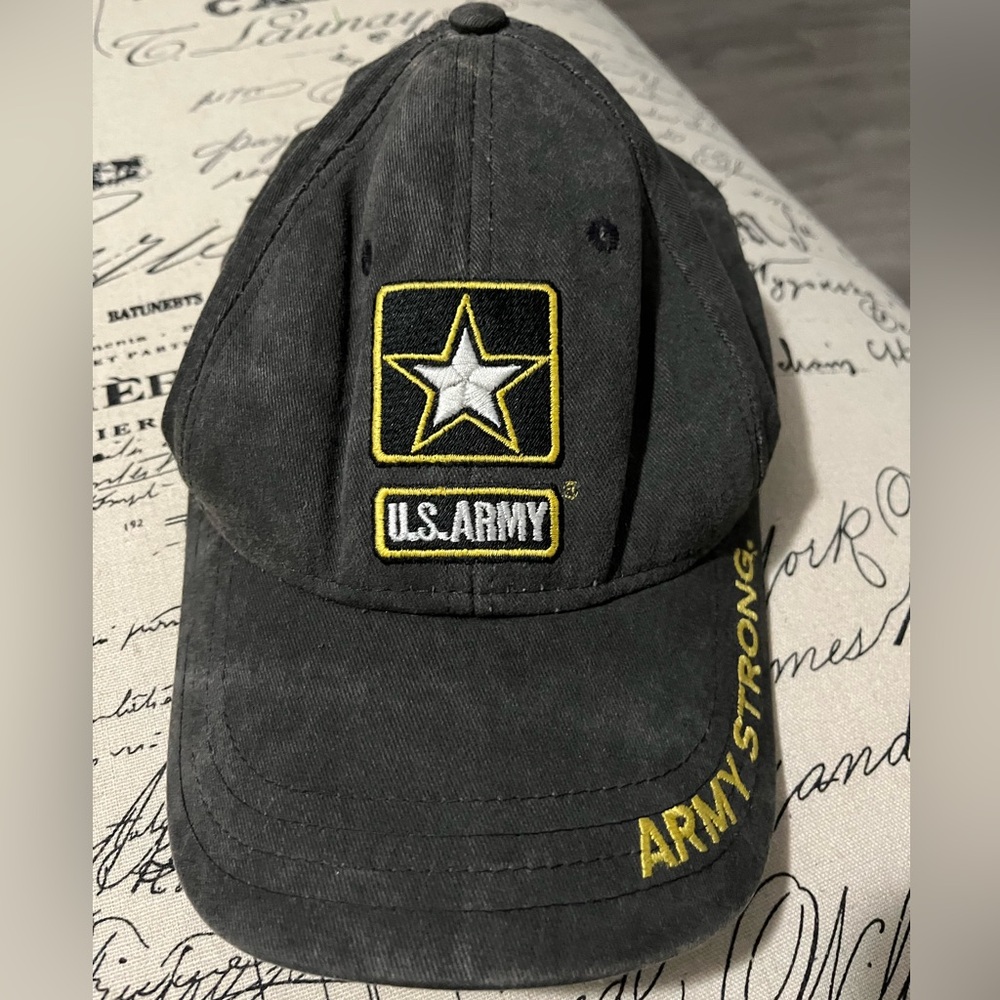 U. S. Army Cap, faded black with Velcro closure in back